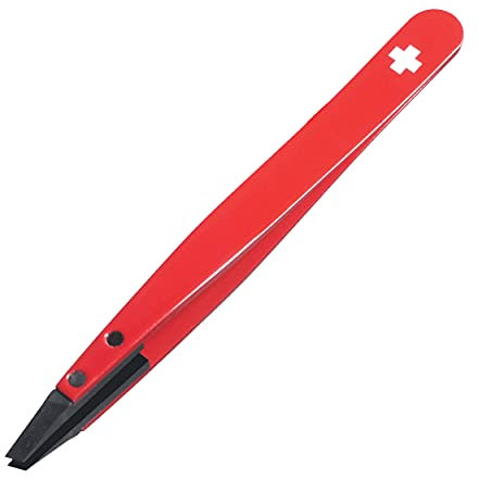 Nouveau. Rubis Pince à Épiler à pointes inclinées, Techno Swiss Cross