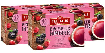 Teehaus Brombeer-Himbeer (Teebeutel), 3er Pack (3 x 90 g)