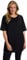Ulla Popken Women's Basic T-shirt, round neck T-Shirt Black 32/34