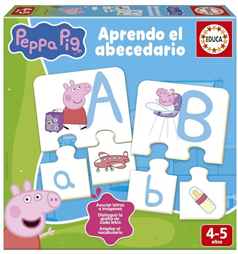 Educa - Peppa Pig Letters Game | Alphabet Puzzle for Children | Educational Game from 4 years old (15652)