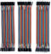 ELEGOO Lot de 120pcs Câbles Dupont Breadboard 28AWG 3 en 1 [40Pin Mâle vers Femelle, 40Pin Mâle vers Mâle, 40Pin Femelle vers Femelle] Longueur 20cm pour Mega modèle de 2560 Nano ou Plaque d'Essai