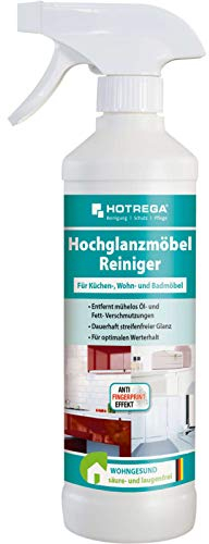 HOTREGA Hochglanzmöbel Reiniger 500 ml, Möbelreiniger, streifenfrei, Anti-Fingerprint