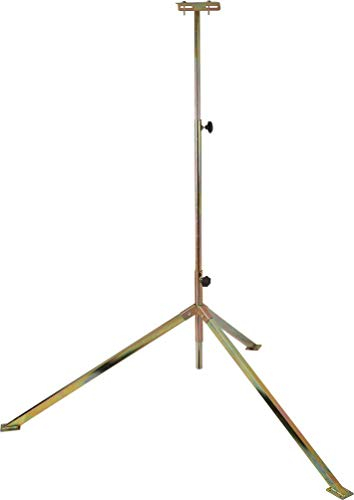 Brennenstuhl BAU Teleskop Stativ TS 250 / stabiles Teleskop-Stativ für Baustrahler (zur Aufnahme von Strahlern, kräftige Standrohre aus 4-Kant Stahlprofil, stufenlos höhenverstellbar bis 2,5m)