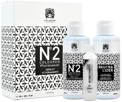 Válquer Kit para permanente Nº 2 para Cabellos Teñidos 210 ml, el embalaje puede variar