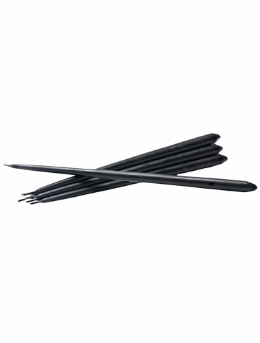 Stoff Nagel taper candles by Ester & Erik aus Paraffinwachs in der Farbe Black, Brenndauer ca. 3,5h, tropffrei, 6er Pack, 36010