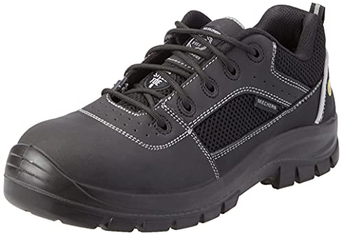 Skechers Trophus, Zapatos de Trabajo Hombre, Black, 43 EU