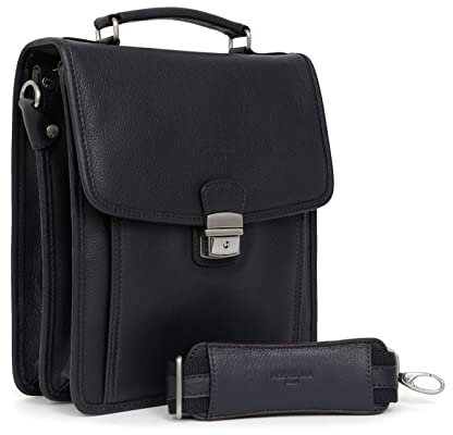 Hexagona - Baisenville - Compatible téléphone Portable - pour Homme - Collection Confort - Marine - en Cuir