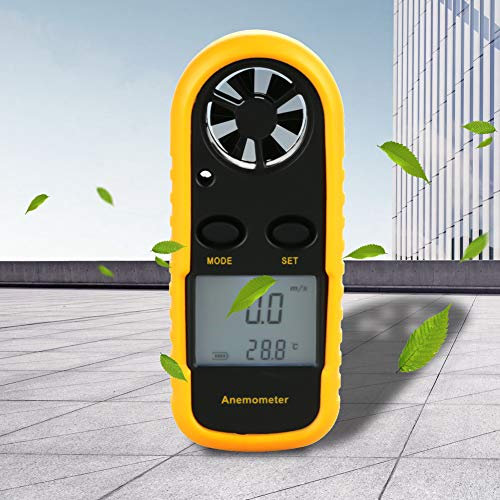 Digitale Windgeschwindigkeitsanzeige LCD Windgeschwindigkeitsmesser für Innen Außen zum Testen der Windgeschwindigkeit Windgeschwindigkeit