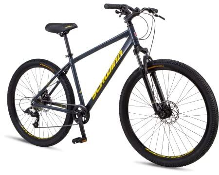 Schwinn Fleet Mountainbike für Erwachsene, 29 Reifen, 17 Alurahmen, Federung vorne, 9-Gang, Scheibenbremsen, matte marineblau