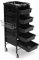 6 Tier Black Salon Hairdressing Trolley Multifunctional Storage Drawer Rolling Cart ABS Plastic Hairdressing Trolley on Wheels for Home Office Stationery Organisation Salon Make-up Beauty