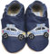 HOBEA-Germany Kitaschuhe Safestep, Kinderhausschuhe, Lederschuhe (Polizeiauto dunkelblau, 28/29)
