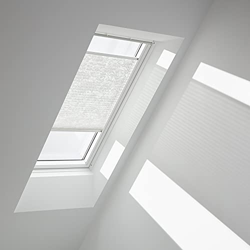 VELUX Original Plissee (FHL), Weisse Seitenschienen, PK08, Weiß Gemustert/FHL PK08 1256SWL