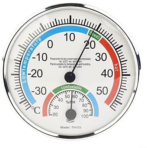 ZYNCUE Thermometer Hygrometer Thermo Analog Luftfeuchtigkeit, Thermo-Hygrometer für Indoor/Outdoor Klima Kontrolle Klima Monitor