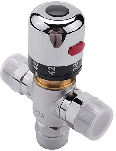 Mengmen mélangeur thermostatique à 3 voies en cuivre 3/4 pour eau chaude solaire, régulateur de température