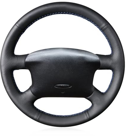 MEWANT Passgenauer Lenkradbezug zum Nähen für Golf 4 IV | Golf 4 (IV) 1997-2004 / Passat B5 1997-2005 / Passat Variant 1997-2004 / Bora 1998-2001 / T4 / T5 Atmungsaktiv Langlebig