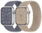 Solo Loop Cinturino intrecciato Compatibile con Apple Watch 42 mm 44 mm 45 mm 46 mm 49 mm, cinturino elastico in nylon per Apple Watch 10 9 8 SE 7 6 5 4 3 2 1, blu/grigio latte M