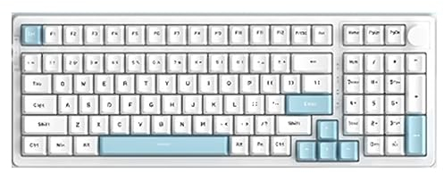 Docooler AK992 Tri-Mode-Funktastatur, mechanische Tastatur, Gaming-Tastatur mit Allen Schaltern, wechselbar, Hot-Swap-fähig, BT-Modus, kabelgebundener Modus, 2,4 GHz, kabelloser Modus, individuelle