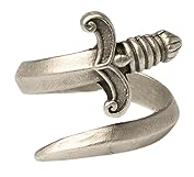 Gök-Türk Colle Einzigartige Witzige Ringe für Herren Damen Unisex verstellbare Größe Bulldogge, Wolf, Schädel, Schwert, Adler, Drache, Tod, Skorpion, Schlange, Löwe, (Schwert 2)