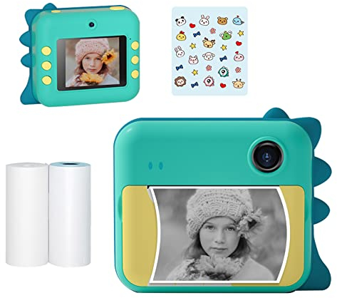 Andoer P1 Kinder Kamera 32GB Kinder Sofortbildkamera Fotodrucker 2,4 Zoll IPS Bildschirm Weihnachten Geburtstag Geschenke für Mädchen mit Druck Papier Unterstützung WIFI Transmissin Anwendbar auf