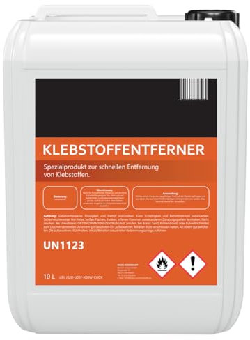 10 Liter Klebstoffentferner – Schnelle und Effektive Reinigung für Lacke, Glas, Keramik und Metall