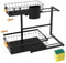 Faumsut Under Sink Organizer, 2 Tier Under Sink Organizers and Storage, Slide Out Pull Out Metal Cabinet Organizer Shelf for Kitchen Bathroom Pantry Cabinet Closet Organization Rack