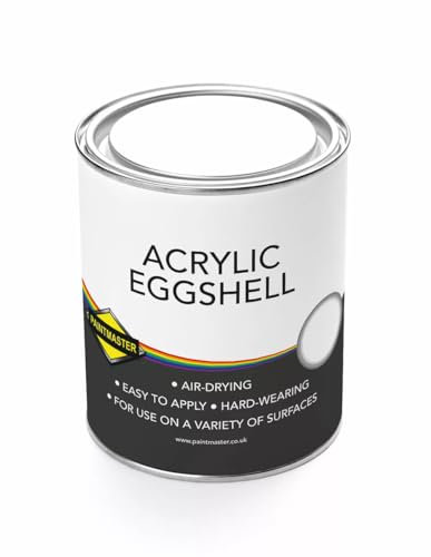 Paintmaster Acrylic Eggshell: Durable Water-Based Emulsion for Interior Walls - Mid Shine Finish, High Durability (Acrylic Eggshell - 1L, White)