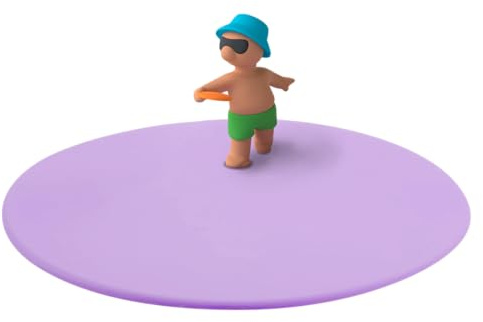 Lurch Mein Deckel Summer Fun Finn Frisbee, Glasabdeckung aus BPA-freiem Premium-Platin-Silikon, Ø 10,5cm, Lila