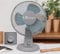 UR CHOICE 12-Inch Portable Oscillating Desk Fan | Matt Grey | 3 Speed Settings | Adjustable Tilt | Silent & Energy-Efficient | Rotary Knob Control | Ideal for Home & Office Cooling