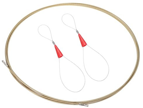 sourcing map Fish Tape Electrical Wire Threader Wire Puller, 5m/16.4Ft Long Electrician Wire Fastener Device 4mm/0.16 Dia for Right Angle Pipe Wall Slot, Yellow (with 2 Wire Harnesses)
