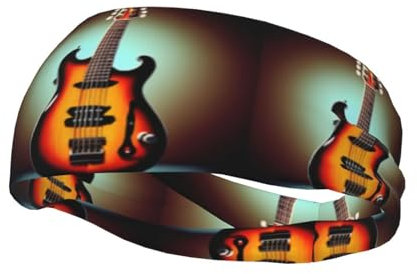 Schweißband für Gitarre, Bass, Musikinstrument, Druck, Sport-Schweißband – Mehrzweck-Stirnbänder für Kinder, Männer und Frauen, feuchtigkeitsableitend, rutschfest