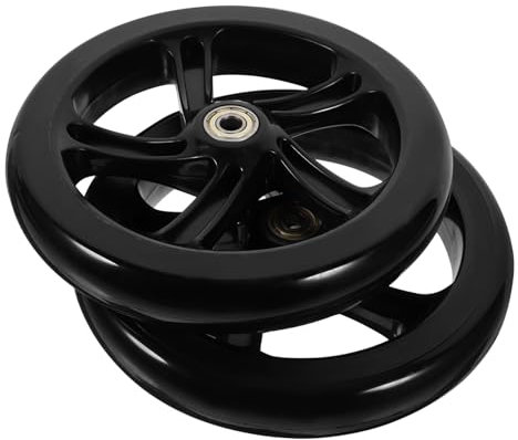 WATIIFUFU 2 Stück Skateboardräder Ersatz Pu Räder 175mm Mit Kugellager Verschleißfest Vielseitig Für Scooter Rollstuhl Roller Ersatzräder
