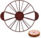 Cake Slicer, Round Cake Divider, Pie Slicer Marker, 10 or 12 Slices Portion Maker for Pies & Cakes, Cheesecake Cutter Cake Cutter Equal Portion Cutter Slice Marker Baking Tool 10.6in (Brown)