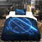KaiHeBeding Blau BettwäSche 135x200 Raum BettwäSche-Sets Weich BüGelfrei Bettbezug und Kissenbezug 80x80 BettwäSche Set mit ReißVerschluss füR Einzelbett