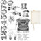 Tim Holtz Stil Vintage Clear Stamps Set - 20+ PVC Stempel mit A5 Mesh Aufbewahrungstasche für Scrapbooking, Journaling, Kartenherstellung - DIY Papier Bastelbedarf Kit