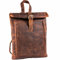 MATADOR Leder Rucksack Damen Groß 'MAASTRICHT XL', eleganter Rolltop Damenrucksack Cityrucksack Rucksacktasche diebstahlsicher, Rucksack-Damen City Bag Tagesrucksack Lederrucksack in Vintage Braun