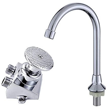-Wasserhähne, Fußpedal, Wasserhahn, Pedal, Handwaschgerät, öffentliche Wasserhähne, Sparschalter, Mischbatterie, Kupfer, Badezimmer-Waschtischarmatur