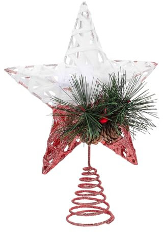 Garneck Stern-Topper Für Weihnachtsbaum Dekorativer Sternschmuck Für Baumspitze Weihnachtsbaum-Stern-Ornament Aus Hochwertigem Material Leicht Und Langlebig Für Weihnachtsdekoration
