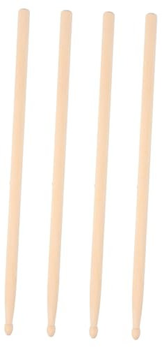 Baguettes de Batterie 5a en Bois, 2 Paires, Beige