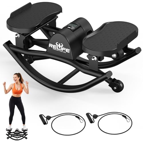 RELIFE REBUILD YOUR LIFE Rock Stepper für Zuhause Seitliches Schaukeln 3D Bewegung Low-Impact Rocking Stepper für Hüften, Beine, Gesäß, rutschfeste Pedale,Platzsparend fur Zuhause & Wohnung