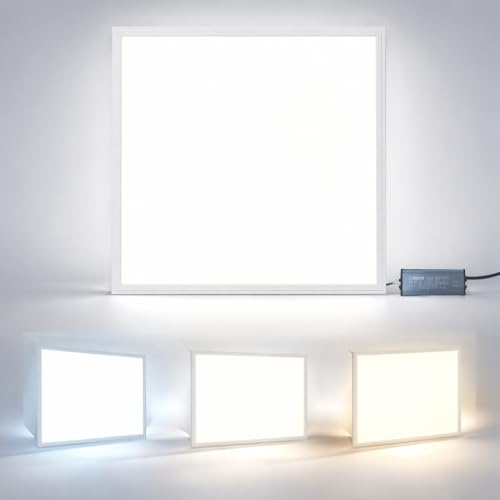 Brightex 40W LED Panel Light 600x600mm | 3600LM Ultra Bright Office Ceiling Panel | CCT Selectable 3500K / 4000K / 6500K | Recessed or Suspended LED Ceiling Light | Flat Square Panel for Offices, Shop