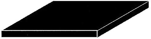 evergreen 9514 - Polystyrolplatten, Spiel, 150 x 300 x 0.75 mm, 2 Stück, schwarz
