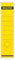 Leitz Rückenschild selbstklebend für Standard- und Hartpappe-Ordner, 10 Stück, 80 mm Rückenbreite, Langes und breites Format, 62 x 285 mm, Papier, gelb, 16400015