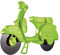 Eddingtons 730010 Green Lambretta Vespa Scooter Pizza Cutter, Plastic,Stainless Steel