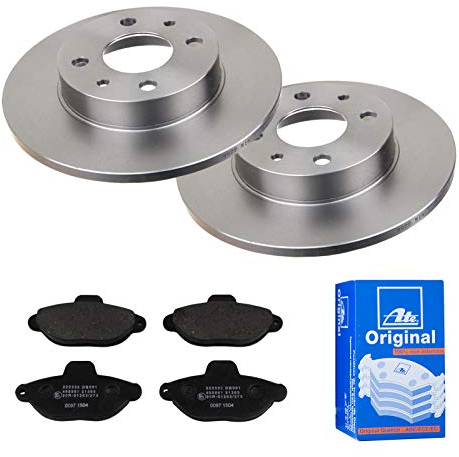2 Bremsscheiben Voll 240,5 mm + Bremsbeläge Hinten von ATE Voll (1420-21690) Bremsensatz Bremsanlage Bremsen-Kit,Bremsenset, Bremsscheiben, Bremsbeläge, Bremsen-Set, Beläge, Bremsbelag,