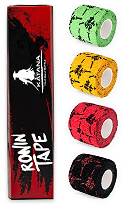 RoninTape® Katana - Pack 4 Tape - Tape Crossfit, Hookgrip, Bar, Barbell,Tennis - Elastic + Glue …