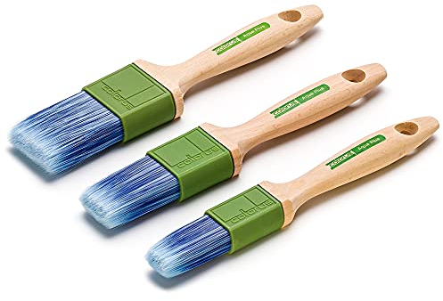 Colorus Flachpinsel Set 3-teilig (30 mm 40 mm 50 mm) – Premium Lackierpinsel mit feiner Kunstborsten-Mischung – für wasserbasierte Farben und Lacke
