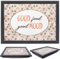 The Magic Toy Shop Wooden Lap Trays with Bean Bag Cushion - Good Food Good Mood Design - Large Padded Tray for Adults - Suitable for Food, Work, Art, Studies, TV, Sofa, Bed - Great for Food Lovers