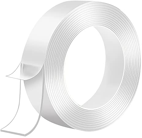 Gifoto Biadesivo, Nastro Biadesivo Extra Forte, Trasparente Multifunzione non Lascia Tracce Riutilizzabile, Per Foto Tappeti e Oggetti(3meter x 3cm x 2mm)
