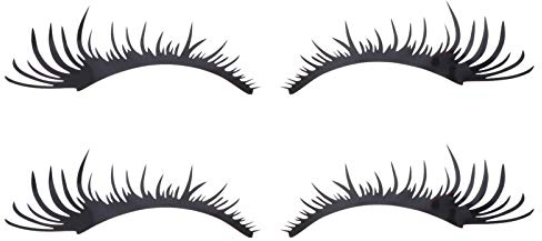 VICASKY 2paare Auto Aufkleber Eyelashes Und Augenbrauen Für Scheinwerfer Schwarz Langlebigem Pet Einfache Anwendung Dekoration Fahrzeugs