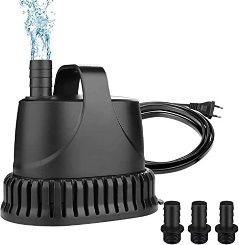 H&RB Bomba de Agua Sumergible Bomba de Acuario Bomba de Estanque Ultra silenciosa bajo el Agua para Estanque, Fuente de jardín Acuario,30W